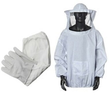 Bijenteelt Beschermende Kleding + Handschoenen Kit Bite Verdedigen Veiligheid Pak Bescherming Bee Beschermende Kleding Voor Thuis Diy Gereedschap