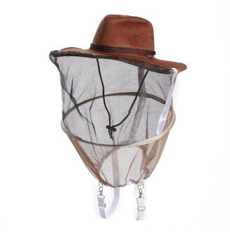 Bijenteelt Imker Cowboy Hoed Mosquito Insect Netto Sluier Gezicht Protector Cap Comfortabel Anti Bee Hoed 3