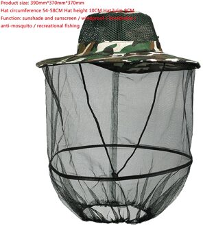 Bijenteelt Imker Cowboy Hoed Mosquito Insect Netto Sluier Gezicht Protector Cap Comfortabel Anti Bee Hoed 4