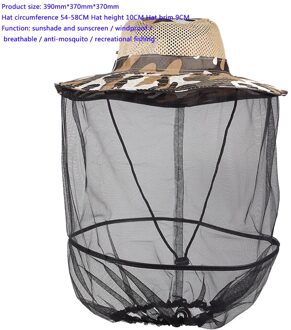 Bijenteelt Imker Cowboy Hoed Mosquito Insect Netto Sluier Gezicht Protector Cap Comfortabel Anti Bee Hoed 5