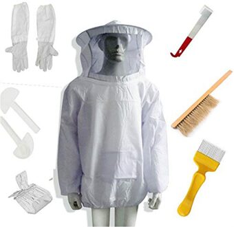 Bijenteelt Imker Pak Bee Jas Handschoenen Bijenkorf Borstel J Haak Bijenkorf Tool Set 8 Kits