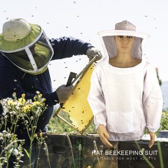 Bijenteelt Kleding Beschermende Top Met Afneembare Sluier Cap Gezichtsmasker Bee Keepers Imker Benodigdheden Voor Vrouwen Mannen