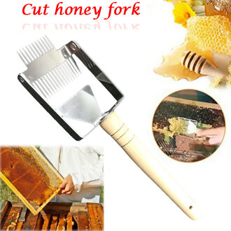 Bijenteelt Ontzegeld Vork Ijzer Honingraat Honing Schraper Houten Handvat Apicultura Apparatuur Ontzegeld Vork Bijenteelt Gereedschap # Yj