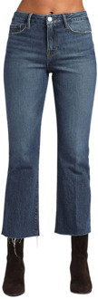 Bijgesneden jeans Frame , Blue , Dames - W26