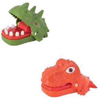 Bijtende dino happer 8,5 cm, assorti