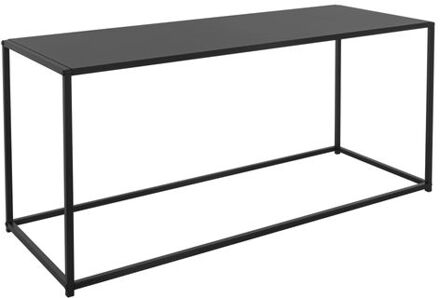 Bijzettafel 110x40x50,5 cm Zwart in rechthoekige vorm, metalen frame, industrieel ontwerp, tafel voor entree