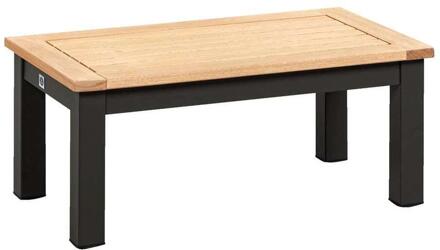 Bijzettafel Ardeche - Naturel/zwart - 72x40x30 Cm - Hout/Aluminium - Bruin#Zwart - 73x42x11 Cm