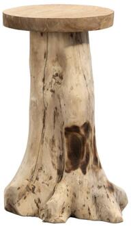 Bijzettafel Borneo Hoog - Teak - 65xØ35 Cm - Teakhout - Bruin