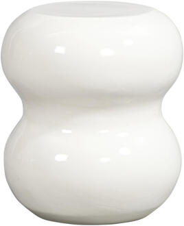 Bijzettafel Carballo - 44xØ38 Cm - Magnesiumoxide - Wit