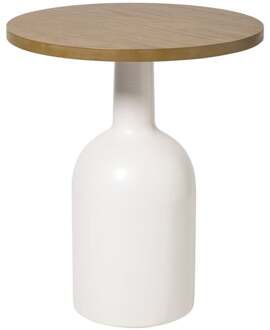 Bijzettafel Chico - bruin/beige - ø40x47 cm