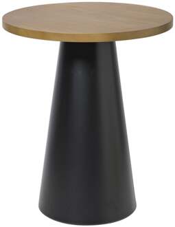 Bijzettafel Chico - bruin/zwart - ø39.5x48.5 cm