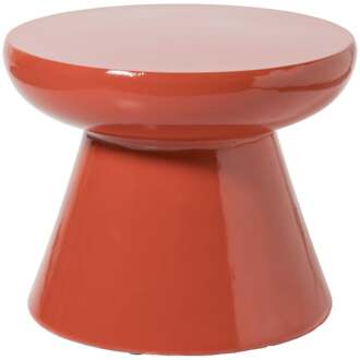 Bijzettafel conisch - rood - ø50x40 cm