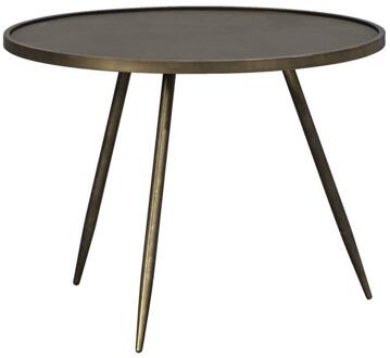 Bijzettafel Gianni - 45xØ60 Cm - Metaal - Goudkleurig
