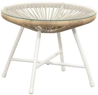 Bijzettafel Grand - Zand - 36xØ60 Cm - Metaal - Beige