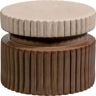 Bijzettafel Gyda Coffee - - Breedte: 48.00 cm