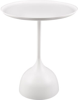 Bijzettafel - Livion Moderna Hoog - Wit - Metaal