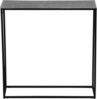 Bijzettafel - Livion Sinah - Consoletafel - 80x80x27cm - Zwart/Zilver - Metaal