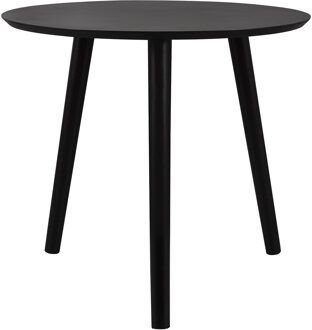 Bijzettafel - Livion Wilma - Rond - 50cm - Zwart - MDF