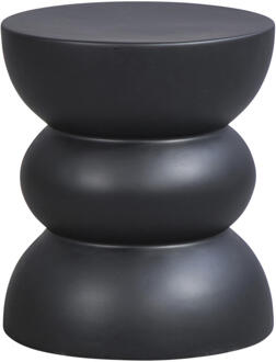 Bijzettafel Lugo - 44xØ38 Cm - Magnesiumoxide - Zwart