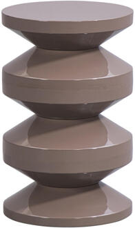 Bijzettafel Madrid - 49xØ31 Cm - Metaal - Taupe - 32.5x64.5x51.5 Cm