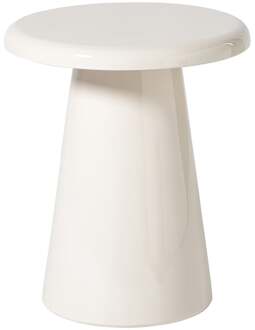 Bijzettafel metaal groot - beige - ø34.5x40.5 cm