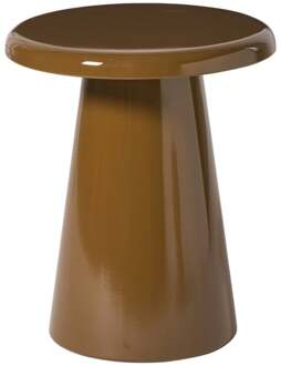 Bijzettafel metaal groot - bruin - ø34.5x40.5 cm