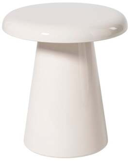 Bijzettafel metaal klein - beige - ø30x33 cm