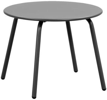 Bijzettafel Montreal - Antraciet/ - Ø50 Cm - Metaal - Grijs
