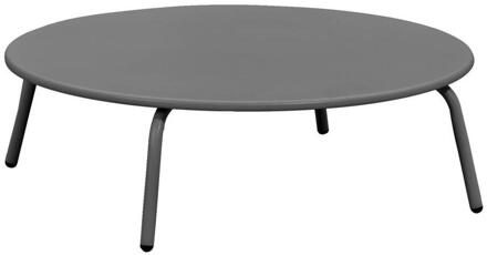 Bijzettafel Montreal - Antraciet/ - Ø80 Cm - Metaal - Grijs