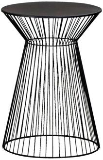 Bijzettafel Napels - 47xØ33 Cm - Metaal - Zwart