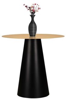Bijzettafel Ø 50 cm goud-zwart mat metaal WOMO-Design Goudkleurig