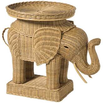Bijzettafel olifant - rotan - 65x55x45 cm
