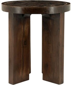 Bijzettafel Tegel bruin - - Breedte: 40.00 cm
