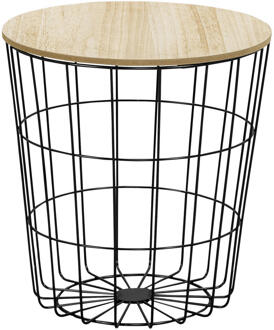 Bijzettafel Tokio - 42xØ39,5 Cm - Metaal - Zwart