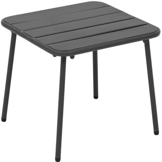 Bijzettafel / tuin salon tafel Phuket - metaal - antraciet - 45 x 45 x 41 cm - voor buiten