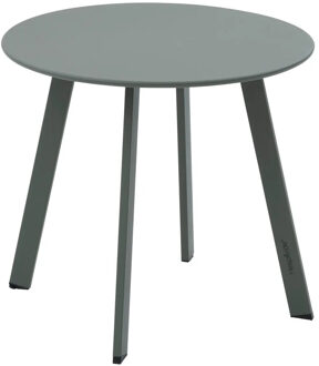 Bijzettafel/tuin tafel Saona - metaal - groen - D50 x H45 cm - voor buiten