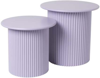 Bijzettafels Oslo - lila - set van 2