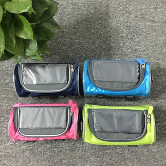 Bike Bag Waterproof Tube Pockets Shoulder Straps Phone Tough Window Front Frame Holder Zipper Pack Fashion Convenience Easy