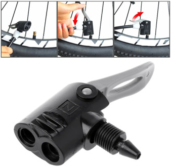 Bike Bicycle Nozzle Valve Connector Adapter Dual Head Pumping Parts Tools Pump