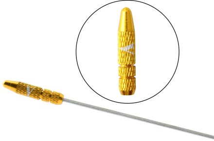 Bike Cable End Cap Aluminium Rem Uiteinden Derailleur Crimps Adereindhulzen Shifter gouden