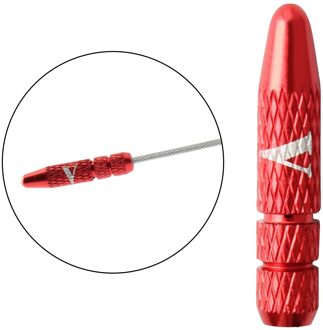 Bike Cable End Cap Aluminium Rem Uiteinden Derailleur Crimps Adereindhulzen Shifter rood