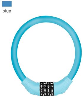 Bike Chains Blokken En Anti-Diefstal Cord Kabel Lock Tough Beveiliging Stalen Bedrading Bike Fiets Lock Draagbare Accessoires Blauw
