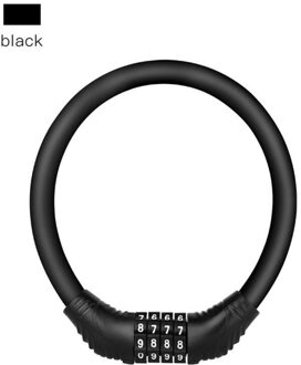 Bike Chains Blokken En Anti-Diefstal Cord Kabel Lock Tough Beveiliging Stalen Bedrading Bike Fiets Lock Draagbare Accessoires zwart