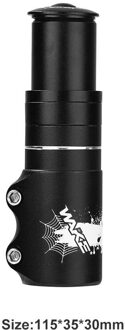 Bike Handlebar Stem Riser Up Fork Extension Heads Up Bicycle Adaptor Aluminum Alloy MTB Bike Cycling Handlebar Riser Adapter 115mm