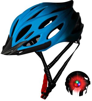 Bike Helm Met Licht Beschermd Cyclus Helm Verstelbare Voor Mannen Vrouwen Adult DO2 Blauw