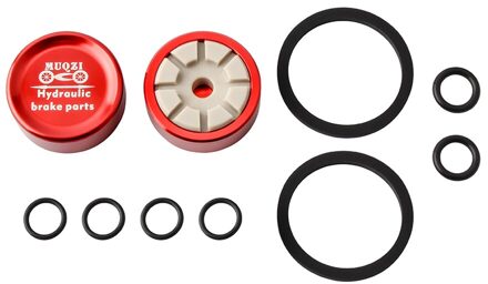 Bike Hydraulische Remklauw Zuiger En Seal Kits Voor Xt M785/M8000/SLX675/Xtr M9020 Road Fiets rem Onderdelen Remblokken Rood