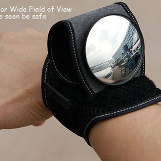 Bike Mirrors Bicycle Wrist Mirror Rearview Wristband Motorbike Handlebar Reflector Wristband Cycling Arm Wrist Strap Rear View