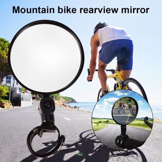 Bike Rear Spiegels 360 Graden Rotatie Fiets Achteruitkijkspiegels Geschikt Voor Weg Mountainbike Mtb Stuur 15Mm-35mm 1stk