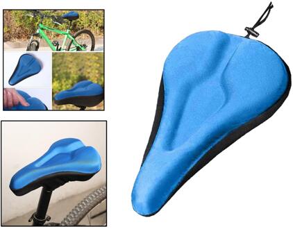Bike Seat Cover Zadel Fiets Extra Comfort Padding Soft Gel Kussen Covers blauw