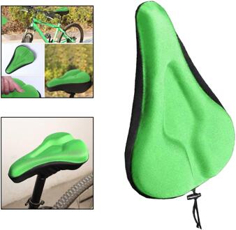 Bike Seat Cover Zadel Fiets Extra Comfort Padding Soft Gel Kussen Covers groen